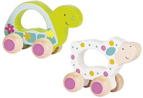 Goki giocattolo in legno - Veicolo spingi tartaruga per bambini piccoli-2