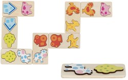 Goki Domino - gioco educativo 3D fattoria bambini cartone