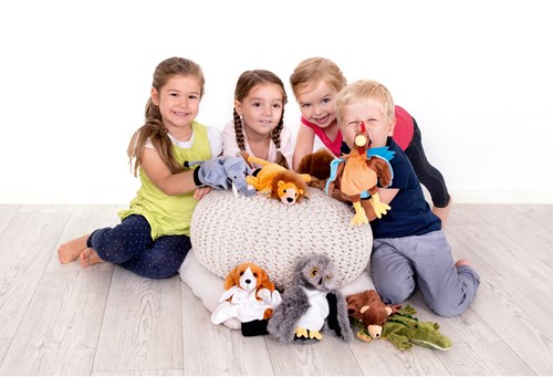 Beleduc burattino pappagallo - morbido pupazzo per bambini pappagallo-3