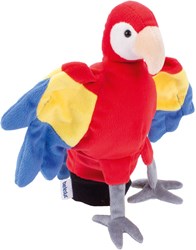 Beleduc burattino pappagallo - morbido pupazzo per bambini pappagallo