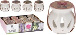 Home & Styling bruciatore olio cera profumata ceramica bianca regalo