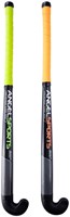 Set hockey gioco strada bambini 30 pollici arancione verde con borsa-2