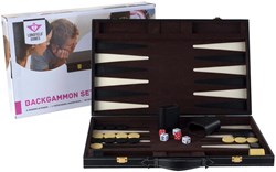 Backgammon gioco da tavolo classico 18 pollici marrone avorio edizione lusso