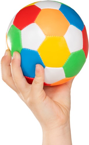 Angel Sports pallone da calcio morbido multicolore 15cm - palla da gioco colorata per bambini-2
