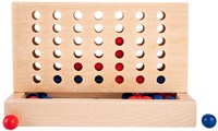 Gioco Forza Quattro in legno classico strategico per famiglie-2