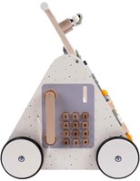 Carrello primi passi in legno giocattolo Jack & Jacky multicolore per bambini-2