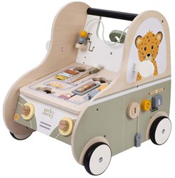 Carrello primi passi in legno auto - giocattolo educativo per bambini