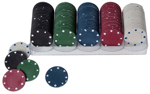 Angel Sports set fiches da casinò - 100 pezzi - gettoni gioco plastica-2