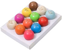 Angel Toys set bocce in legno 12 pezzi - colorate e naturali-2