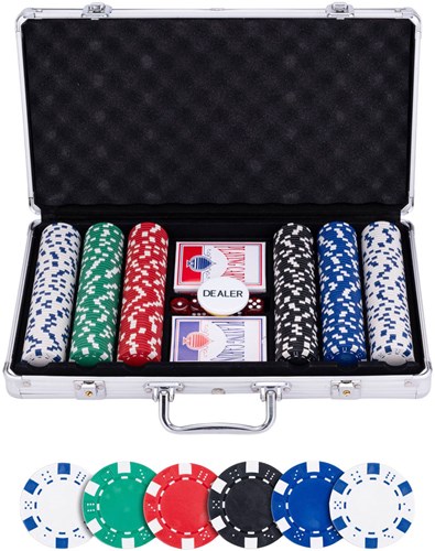 Engelhart Games set poker valigetta argento 300 chips 11,5 grammi poker-2