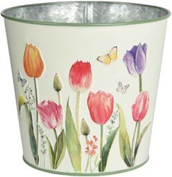 OttoSimon vaso per fiori zinco esterno diametro 15 cm decorazione giardino
