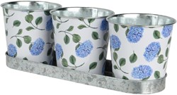 OttoSimon vaso da fiori in zinco per esterni 10 cm set di 3 vasi
