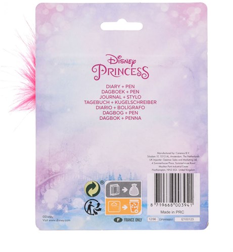 Diario della principessa in peluche con penna DP9998-3