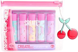 Create it! Set astuccio balsamo labbra - giocattolo balsamo labbra 5 pezzi