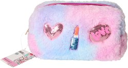 Create it! Beauty case - Astuccio da toilette arcobaleno peloso per bambini