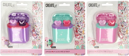 Canenco lucidalabbra giocattolo Create It! Lippods multicolore profumo lampone