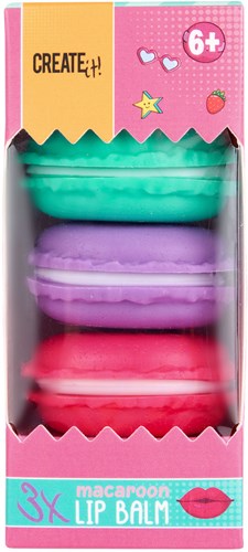 Create it! set balsamo labbra giocattolo scatola macaron 3 pezzi
