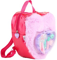 Canenco set trucco giocattolo in zaino peluche viola per bambini