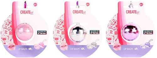 Canenco balsamo labbra giocattolo discoball multicolore per bambini