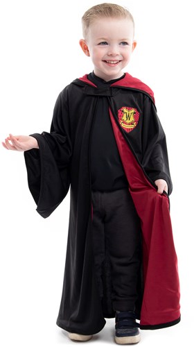 Little Adventures mantello da mago rosso con cappuccio per bambini 5-9 anni