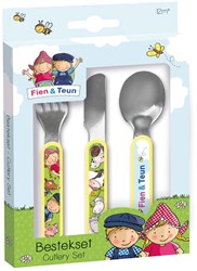 Bambolino Toys set posate bambini Fien & Teun 3 pezzi acciaio inox
