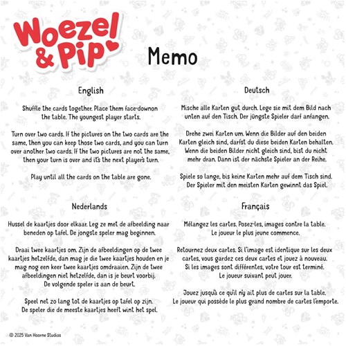 Bambolino Toys gioco memory Woezel & Pip - gioco educativo di memoria per bambini-3