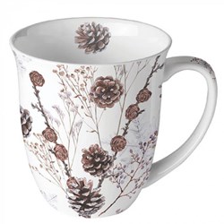 Ambiente tazza porcellana 400ml pigne bianca - grande tazza da caffè