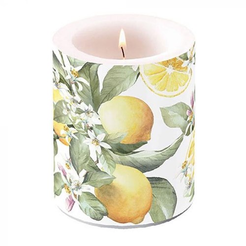Ambiente candela piccola profumo limone decorazione estiva 9 cm