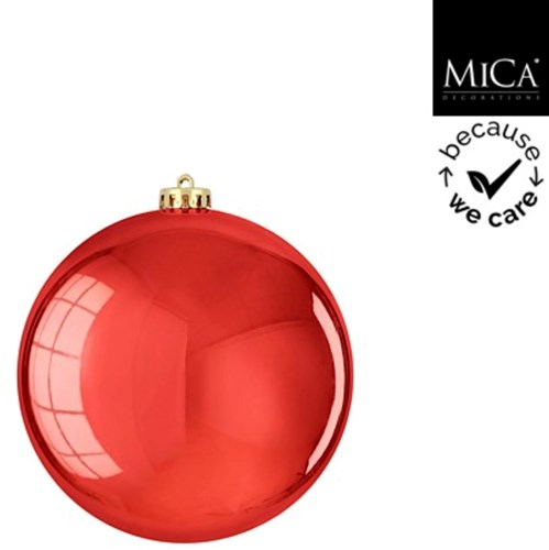 MiCa palla infrangibile rossa lucida - palla giocattolo 15cm