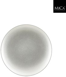 MiCa piatto decorativo argento plastica riciclata 25cm design sostenibile