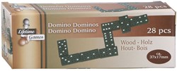 Gioco domino tessere in legno classico per bambini 28 pezzi nero
