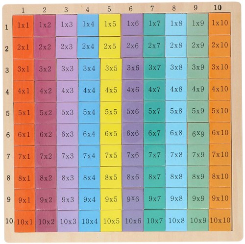 Gioco matematico tavola delle moltiplicazioni in legno giocattolo educativo colorato-2