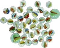 Set biglie in vetro 40 pezzi multicolore per bambini dai 3 anni-3