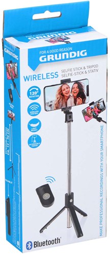 Bastone selfie treppiede Bluetooth accessorio smartphone nero estensibile