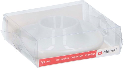 Edco portauovo porcellana bianco servizio da tavola classico 10x10x3cm