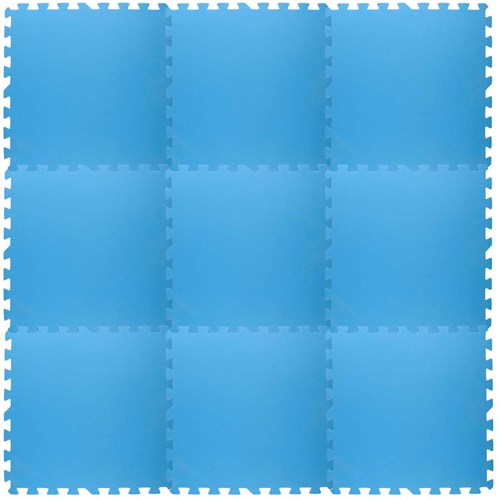 Edco tappetino piscina set - protezione piscina 9 pezzi blu