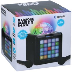 Altoparlante karaoke bluetooth con luce LED e microfono 25W