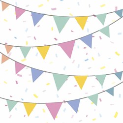 Duni tovaglioli carta Flags 33x33cm colorati sostenibili tavola