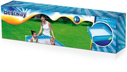 Bestway piscina telaio in acciaio 122x122x30,5 cm piscina bambini blu