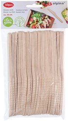 Coltello usa e getta in legno 16 cm - set da 50 - posate ecologiche