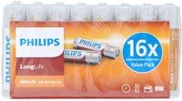 Philips batterie AAA longlife confezione risparmio 16 pezzi - Batterie AAA-2