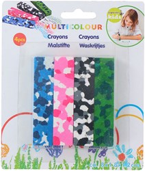 Pastelli a cera forma blocco colori assortiti 4 pezzi gioco creativo