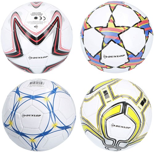 Pallone da calcio con stampa - Dunlop misura 2 similpelle 15cm multicolore