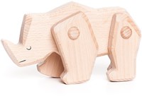 Bajo figura giocattolo educativa - rinoceronte animali in pericolo