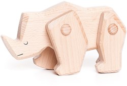 Bajo figura giocattolo educativa - rinoceronte animali in pericolo