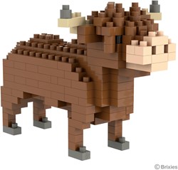 Brixies set di costruzione Mucca Highland - 177 mattoncini giocattolo