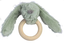 Happy Horse Green Rabbit Richie Wooden Teething Ring