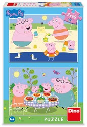 Dino puzzle Peppa Pig vacanze 2x48 pezzi per bambini