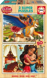 Educa 2 Wooden Jigsaw Puzzles - Elena d'Avalor -  Teile