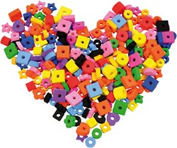 Eduplay perline in schiuma - set di perline colorate in schiuma 250 pezzi